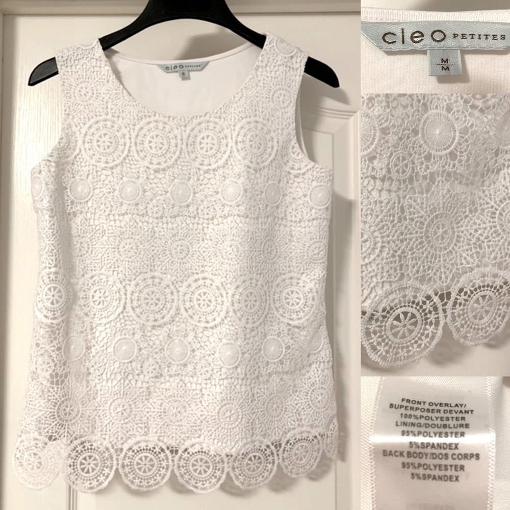 CLEO White Lace Top